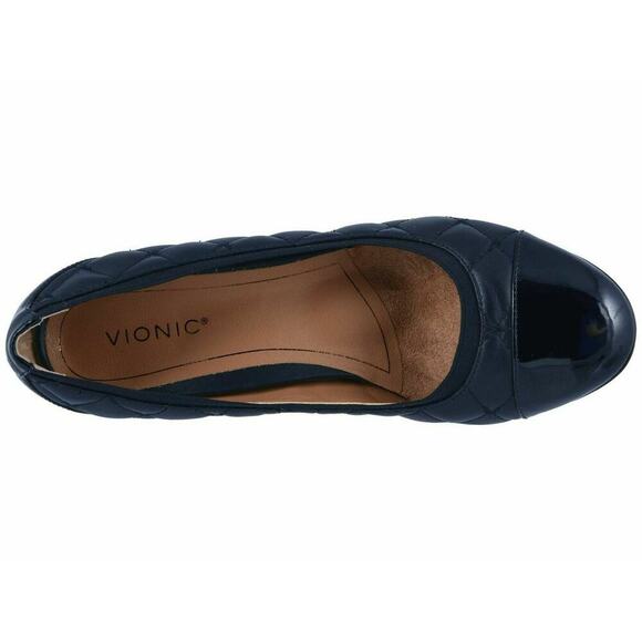 Vionic Ruby Olympia Quilted Block Pump Leather Heel Size 8 Elegant Formal Office - Picture 5 of 10